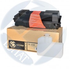 Тонер-картридж Булат S-Line (Tomoegawa) TK-350 черный (Black) совместимый с чипом, с бункером отработки для лазерных принтеров Kyocera