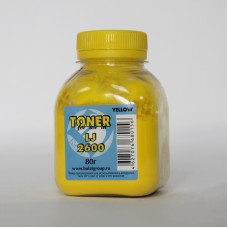 Тонер для HP LJ 2600/Canon 107/307/707 (Bulat) (желтый) фл. 80 г.